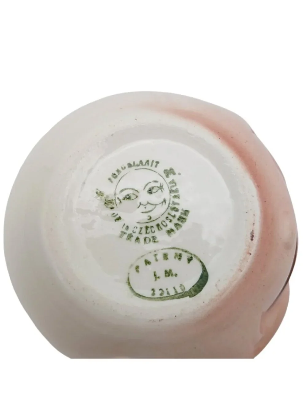 Vintage Czech Man in the Moon Child's Cup Figural Face Porcelain Mug